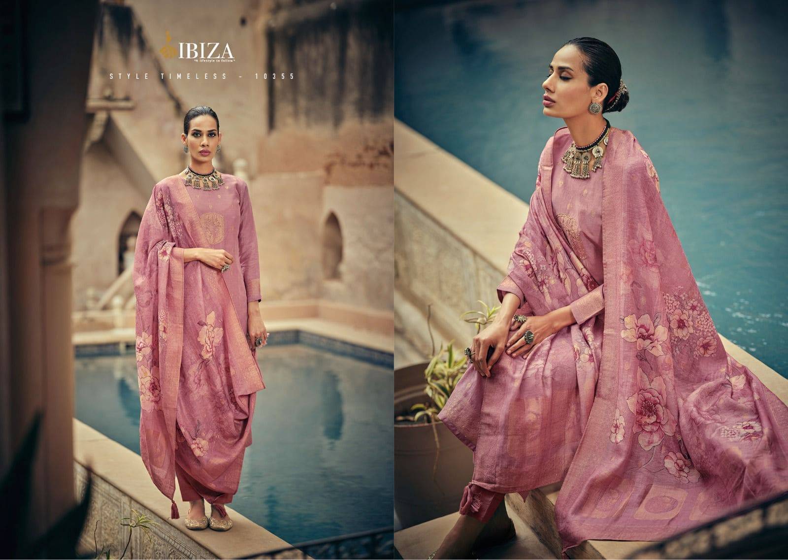 Ellena by Ibiza 10355 To 10362 Series Designer Festive Suits Beautiful Fancy Stylish Colorful Party Wear & Occasional Wear Digital print Dresses At Wholesale Price